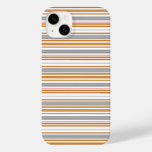 Leuke grijs bruine strepen Case-Mate iPhone 14 plus hoesje