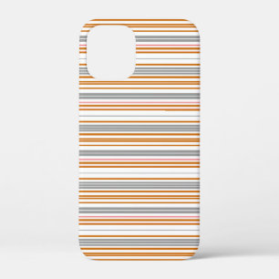 Leuke grijs bruine strepen iPhone 12 mini hoesje