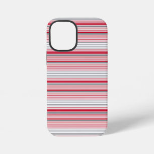 Leuke grijze rode strepen iPhone 12 mini hoesje