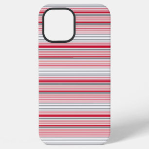 Leuke grijze rode strepen iPhone 12 pro max hoesje