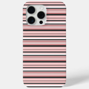 Leuke grijze roze strepen iPhone 15 pro max hoesje
