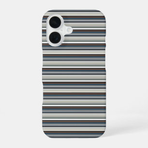 Leuke grijze witte strepen iPhone 16 hoesje