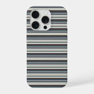 Leuke grijze witte strepen iPhone 15 pro hoesje