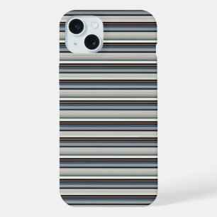 Leuke grijze witte strepen iPhone 15 plus case
