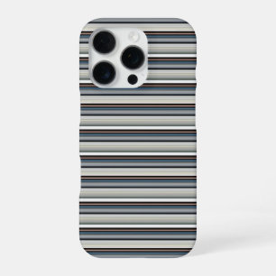 Leuke grijze witte strepen iPhone 16 pro hoesje