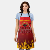 Leuke GRILL MASTER met Flame on Gradient Schort (Gedragen)