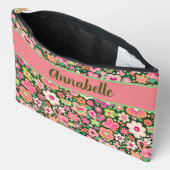 Leuke grillige bloemen grote accessoire etui (Open)