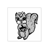 Leuke grillige eekhoorn 	rubberstempel (Afrduk)