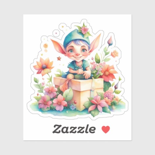 Leuke grillige elf clausule kerst sticker (Vel)