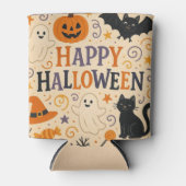 , leuke grillige Happy Halloween Blikjeskoeler (Voorkant)
