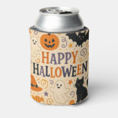 , leuke grillige Happy Halloween Blikjeskoeler (Blikje Achterkant)