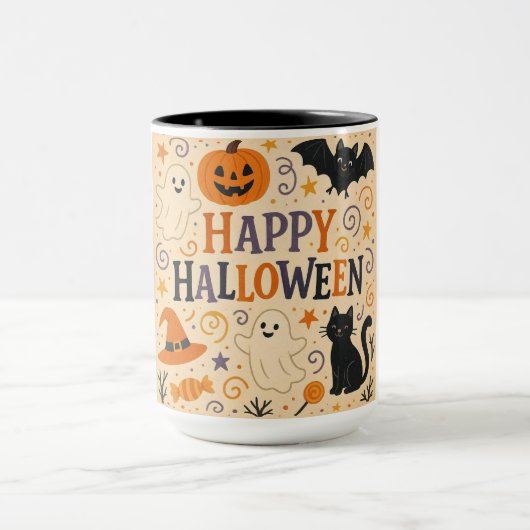 , leuke grillige Happy Halloween Mok (Midden)