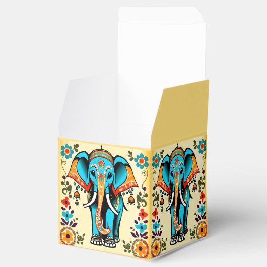 Leuke grillige Indiase bruiloft olifant dank u Bedankdoosjes (Geopend)