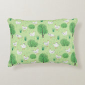 Leuke grillige kip weide groen veld kippen accent kussen (Voorkant)