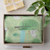 Leuke grillige kip weide groen veld kippen tissuepapier (Geschenk)