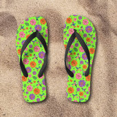 Leuke grillige kolibries lente bloemen patroon teenslippers