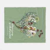 Leuke groene dame bug inspirerend avontuur citaat fleece deken (Voorkant (Horizontaal))