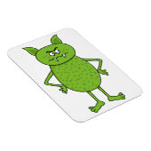 Leuke groene goblin cartoon magneet (Rechterzijde)