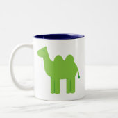 Leuke groene kameel tweekleurige koffiemok (Links)