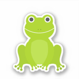 Leuke groene kikker Custom-Cut Vinyl Sticker