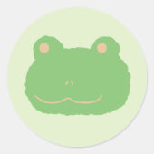 Leuke groene kikker illustratie klassieke ronde st sticker (Voorkant)