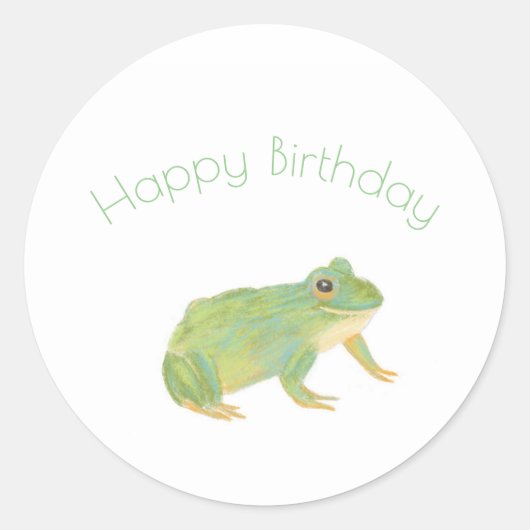 Leuke groene kikker Sticker (Voorkant)