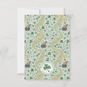 Leuke groene St Patrick's Ierse bedankkaart (Achterkant)