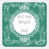 Leuke groene sticker van Love (Voorkant)