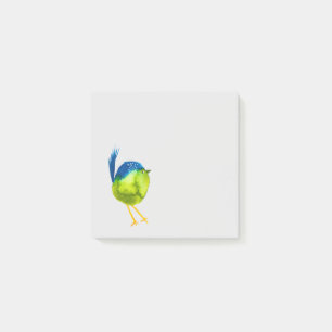 Leuke groene waterverf vogel post-it® notes