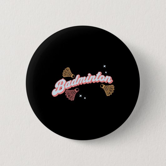 Leuke Groovy badminton en shuttles Ronde Button 5,7 Cm (Voorkant)