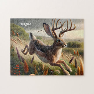 Leuke Grote Amerikaanse Jackalope Legpuzzel