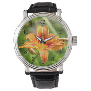 Leuke grote Lily bloem foto Horloge
