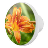 Leuke grote Lily bloem foto Keramische Knop (Rechts)