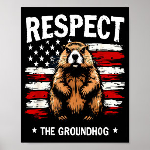Leuke Groundhog Day, Respecteer de Groundhog Usa V Poster