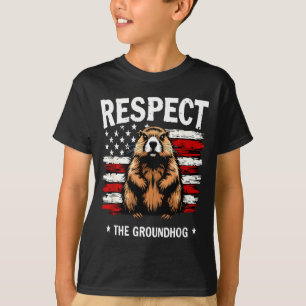 Leuke Groundhog Day, Respecteer de Groundhog Usa V T-shirt