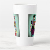 Leuke Grunge Guy en  Punk Meisje Holding Handen Latte Mok (Voorkant)