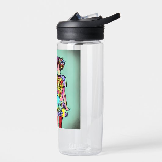 Leuke Grunge Punk Rock Paar in Liefde Waterfles (Links)