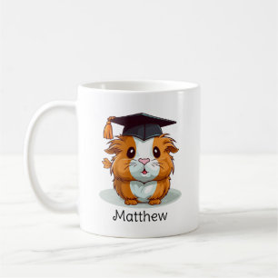 Leuke Guinee Pig Cartoon Gepersonaliseerd Afstuder Koffiemok
