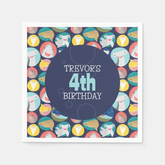 Leuke haaiensoorten servet (Voorkant)