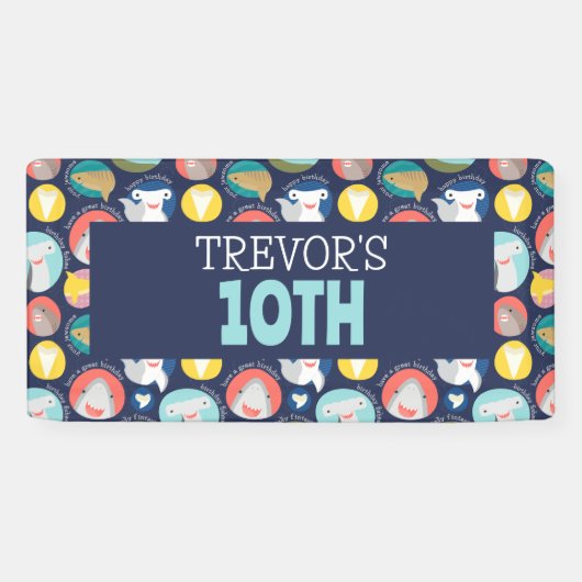 Leuke haaiensoorten spandoek (Horizontaal)