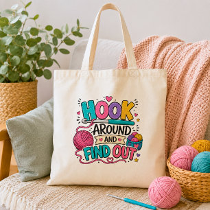Leuke Haak Rond en Ontdek Haakwerk Tote Bag