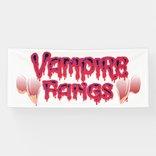 Leuke Halloween Bloederige Vampiertanden Spandoek