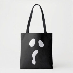 Leuke Halloween boek gezicht spook enge partij Draagtas