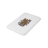 Leuke Halloween Design Hippie Halloween Retro Badmat (Gekanteld)