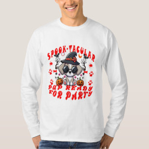Leuke Halloween Dog Pumpkin Design voor huisdieren T-shirt