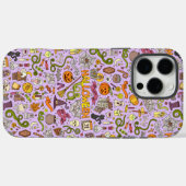 Leuke Halloween-doodlepatroon Case-Mate iPhone Case (Achterkant (horizontaal))