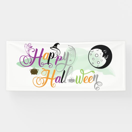 Leuke Halloween Fancy tekst Spandoek (Horizontaal)