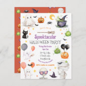 Leuke Halloween-feestje Kaart (Voorkant / Achterkant)