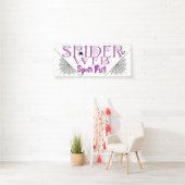 Leuke Halloween Gedraaide Fun Spinnenweb Spandoek (Insitu)