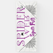 Leuke Halloween Gedraaide Fun Spinnenweb Spandoek (Verticaal)